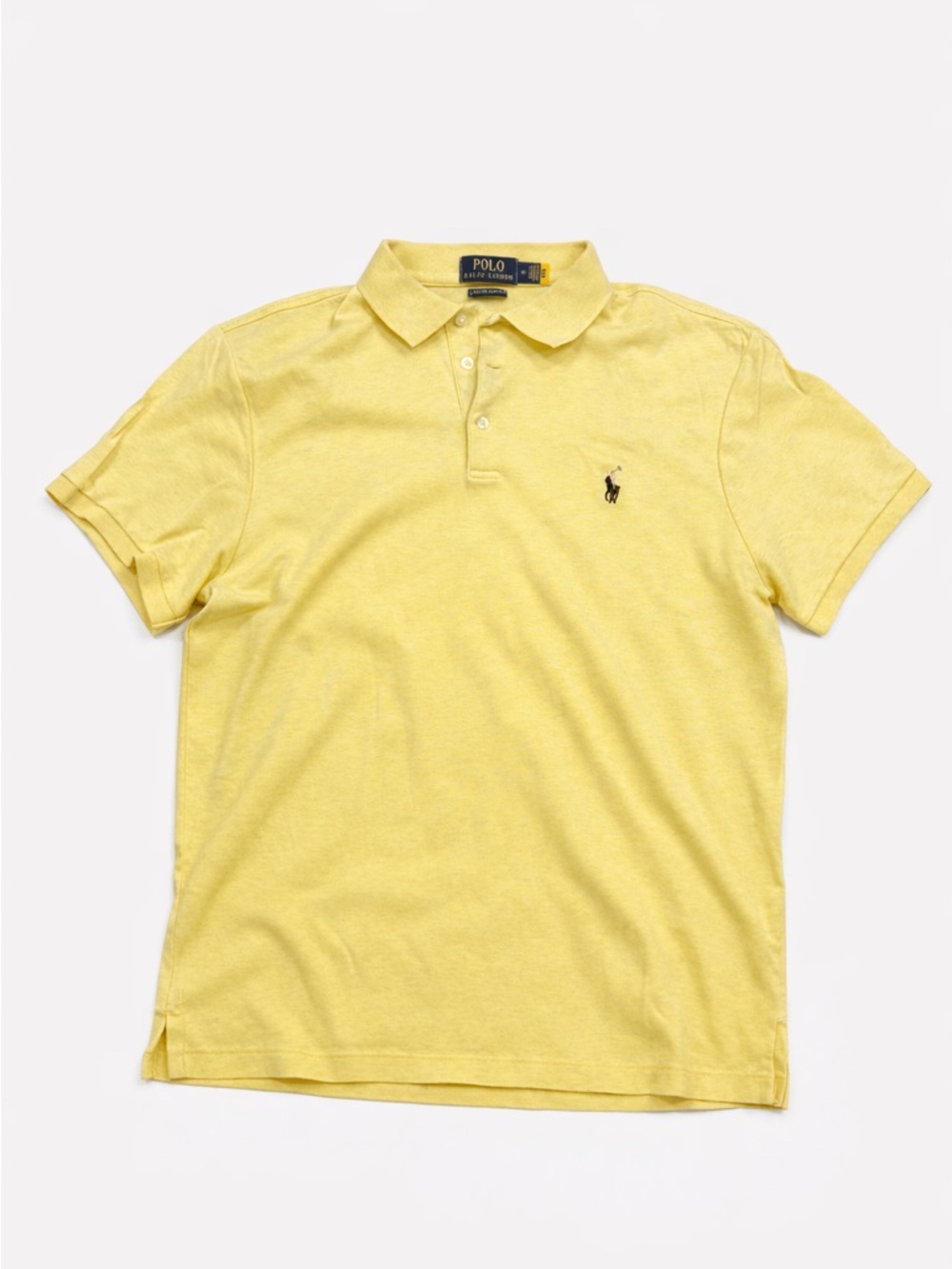 Polo by Ralph Lauren Yellow Polo Shirt with Embroidered Pony - Picture 3 of 7